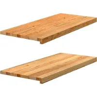 vidaXL Appuis de fenêtre 2 pcs. Marron clair 90x40x2 cm Chêne massif