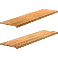 vidaXL Appuis de fenêtre 2 pcs. Marron clair 160x40x2 cm Chêne massif