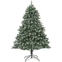 vidaXL Sapin de Noël artificiel avec support 180 cm PVC