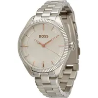 BOSS Montre à affichage analogique 'Sage' beige / or / argent