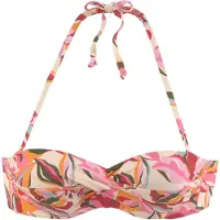 s.Oliver Hauts de bikini 'Bauhinia' mastic / vert foncé / orange / rose clair