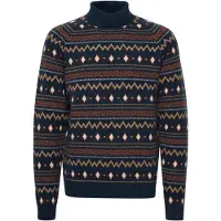 Blend Pull-over beige / bleu marine