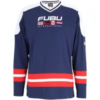 FUBU T-Shirt bleu marine / rouge / noir / blanc
