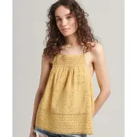 Superdry Vintage Woven Lace Sleeveless T-shirt Jaune S Femme