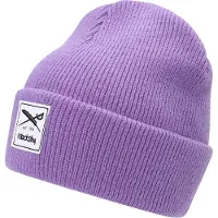 Iriedaily Bonnet 'Smurpher Heavy' violet clair / noir / blanc