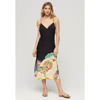 Superdry Printed Slip Sleeveless Long Dress Multicolore 2XS Femme