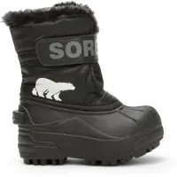 Sorel pour fille. 2114102010 Bottes de neige Snow Commander noir (24), Plat, Velcro, De plein air, mode enfantine