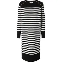 s.Oliver Robes en maille noir / blanc
