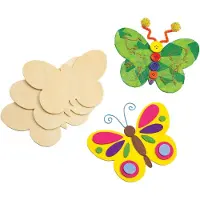 Colorations - Décorez vos propres papillons en bois, lot de 12