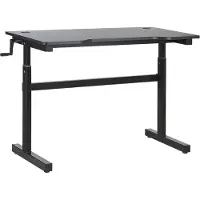 Beliani Table de jeu noire 120 x 60 cm Éclairage LED RGB réglable manuellement DURBIN, Bureau gaming, Noir