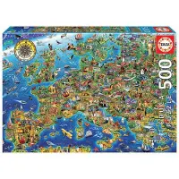 Educa Puzzle. Carte européenne en folie 500 tuiles