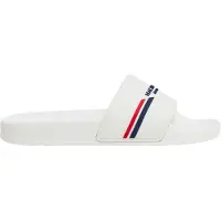Hackett London pour homme. HMS21287 Tongs Slider Sport blanches (44), Plat, Aucun, Beachwear