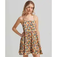 Superdry Vintage Mini Beach Cami Sleeveless Dress Jaune M Femme