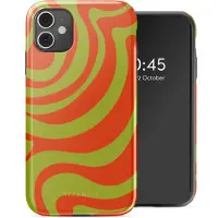 Selencia Coque arrière Vivid pour Apple iPhone 11 - Wavy Swirl Orange Fern