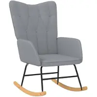 vidaXL Chaise à bascule Gris clair Tissu