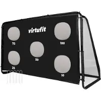 VirtuFit But de football Pro avec panneau de tir 300 x 200 cm, noir