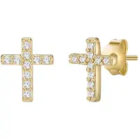 Lulu & Jane Boucles d'oreilles or / blanc
