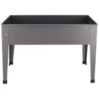 Esschert Design Carré Potager En Métal Anthracite 62 X 29 X 45 Cm