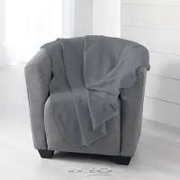 Doucer d interieur couverture, anthracite, 125 x 150 cm, polaire unie (150 x 125 cm)