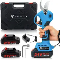 Vesto Sécateurs électriques - Sécateurs Accu - Taille-haie électrique - Sécateurs - Loppers - Mallette incluse - Batterie supplémentaire