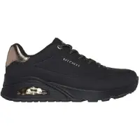 SKECHERS UNO chaussures de sport pour femmes - SHIMMER 155196-BBK - noir r. 38.5