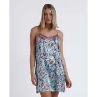 Admas pour femme. 61195-0-001201 Camisole sans bretelles Water Paisley bleu (S), Homewear, Polyester, Sans manches / bretelles
