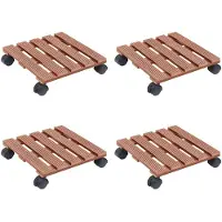 vidaXL Rouleau pour plantes 4 pcs. Marron 30x30x7,5 cm WPC