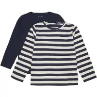 Minymo T-Shirt bleu / blanc naturel