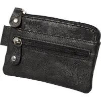 Alassio Hommes, Porte-clés, Porte-clés, en cuir noir Compartiment zippé, 2 porte-clés, un autre, Noir
