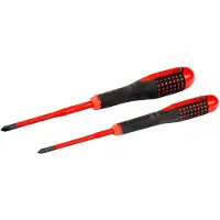 Bahco Jeu De Tournevis Insulated Ergo Thin Phillips With Tri-component Handle 2 Pack