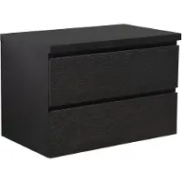 Badplaats Meuble de salle de bain Angela 80cm - bois noir – Armoire de rangement