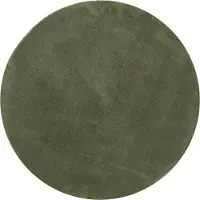 vidaXL Tapis HUARTE à poils courts doux et lavable vert forêt Ø 200 cm