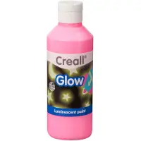 Creall Glow in the Dark Verf Roze, 250ml (250 ml)