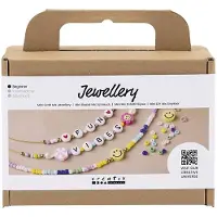 Creotime Kit de bricolage de bijoux pour enfants, avec tous les matériaux et instructions