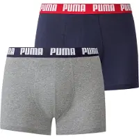 Puma Basic Boxers 2 Units Bleu,Gris L Homme