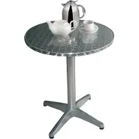 Bolero Table en acier inoxydable Table ronde Ø 80 cm - Série Grande Café
