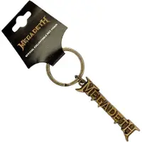 Megadeth Hommes, Porte-clés, Gold Logo v2 Schlüsselanhänger, Or
