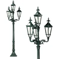 Ks Verlichting Lampe de jardin nostalgique Milano 4 lumières - vert