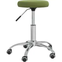 vidaXL Chaise de bureau pivotante vert clair velours