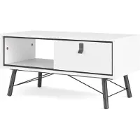 Ebuy24 Rye Table basse avec 1 tiroir, blanc mat.