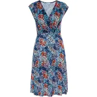 s.Oliver Robe d’été bleu / bleu clair / rosé / rouge rouille