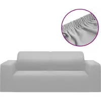vidaXL Housse extensible de canapé 2 places Gris Jersey de polyester