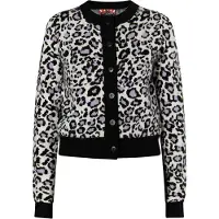 MyMo ROCKS Cardigan 'Blonda' lilas / noir / blanc