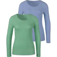 LASCANA T-shirt bleu clair / vert