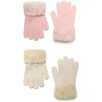 MINOTI Gants jaune pastel / rose