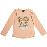 KOROSHI T-Shirt or / abricot / noir / blanc