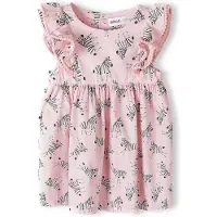 MINOTI Robe rose clair / noir / blanc