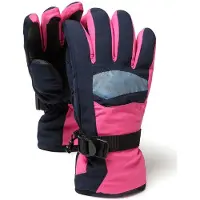 MINOTI Gants gris / rose néon