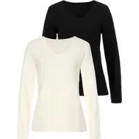 LASCANA T-shirt noir / blanc