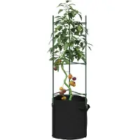 vidaXL Cages à tomates avec sacs à plantes 6 pcs 116 cm acier et PP